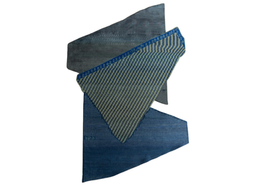 TRIBHUJH LES-6005 Blue Berry/Blue Lake - Handmade rug with geometric shapes by Jaipur Rugs - view 2
